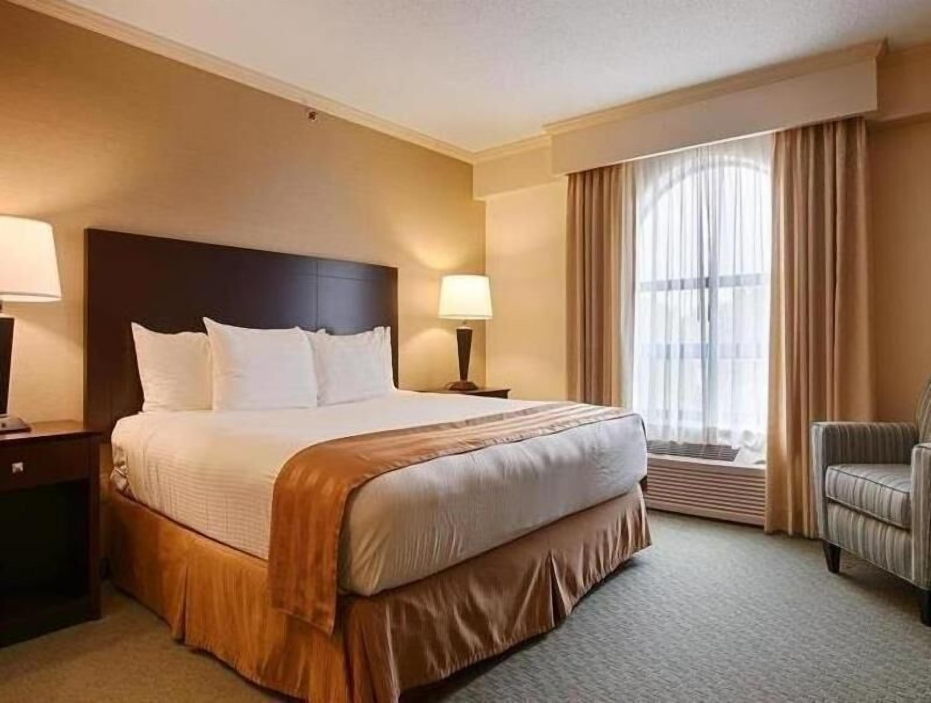 Pillowtop beds, desk, laptop workspace, iron/ironing board