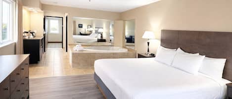 Pillowtop beds, desk, laptop workspace, iron/ironing board