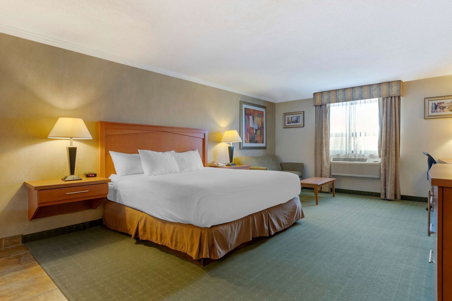 Pillowtop beds, desk, laptop workspace, iron/ironing board