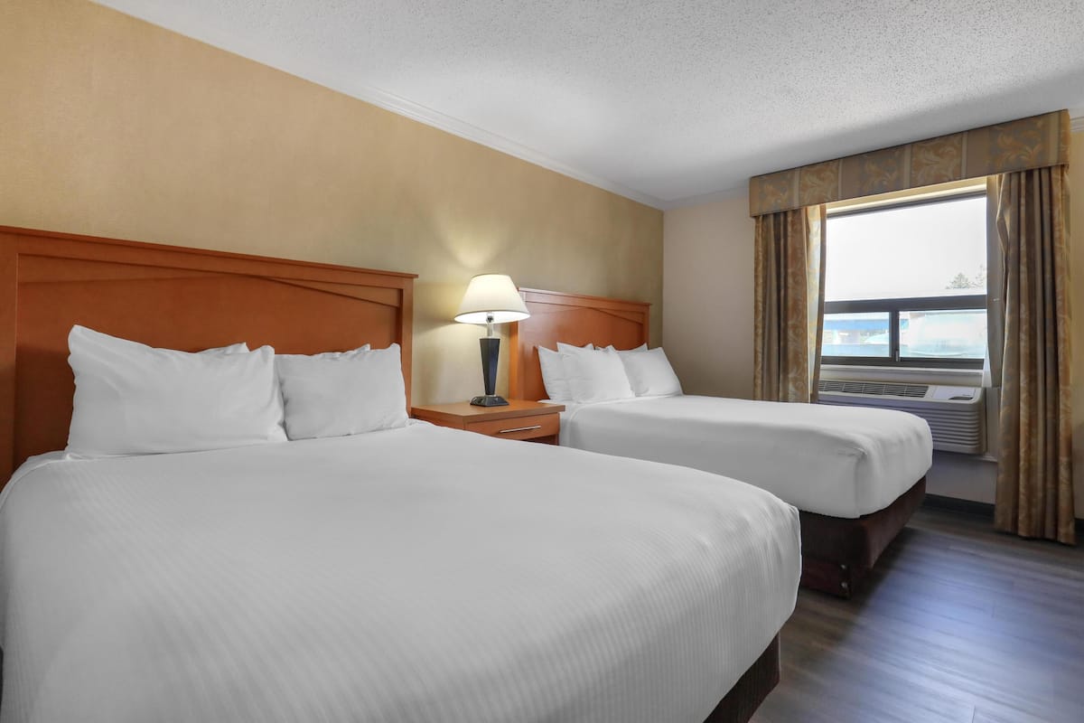 Standard Room, 2 Queen Beds, Accessible, Bathtub | Pillowtop beds, desk, laptop workspace, iron/ironing board