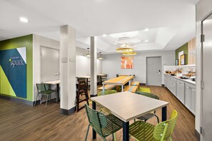Free daily self-service breakfast 