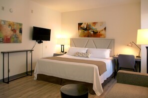 Chambre Deluxe, 1 très grand lit, accessible aux personnes à mobilité réduite | Coffre-fort, bureau, lit d’appoint (supplément), accès au Wi-Fi (inclus)