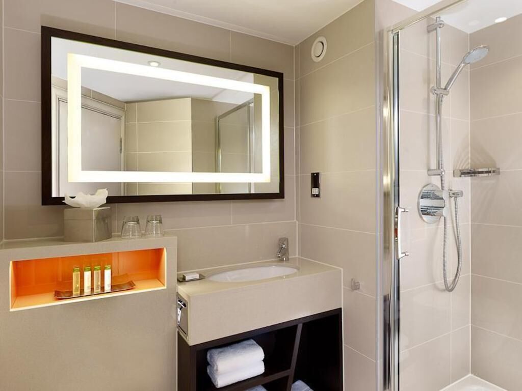 Bathroom | Shower, free toiletries, hair dryer, towels