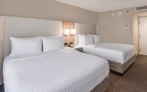Premium Room, 2 Queen Beds (Walk-In Shower) | Premium bedding, desk, laptop workspace, iron/ironing board