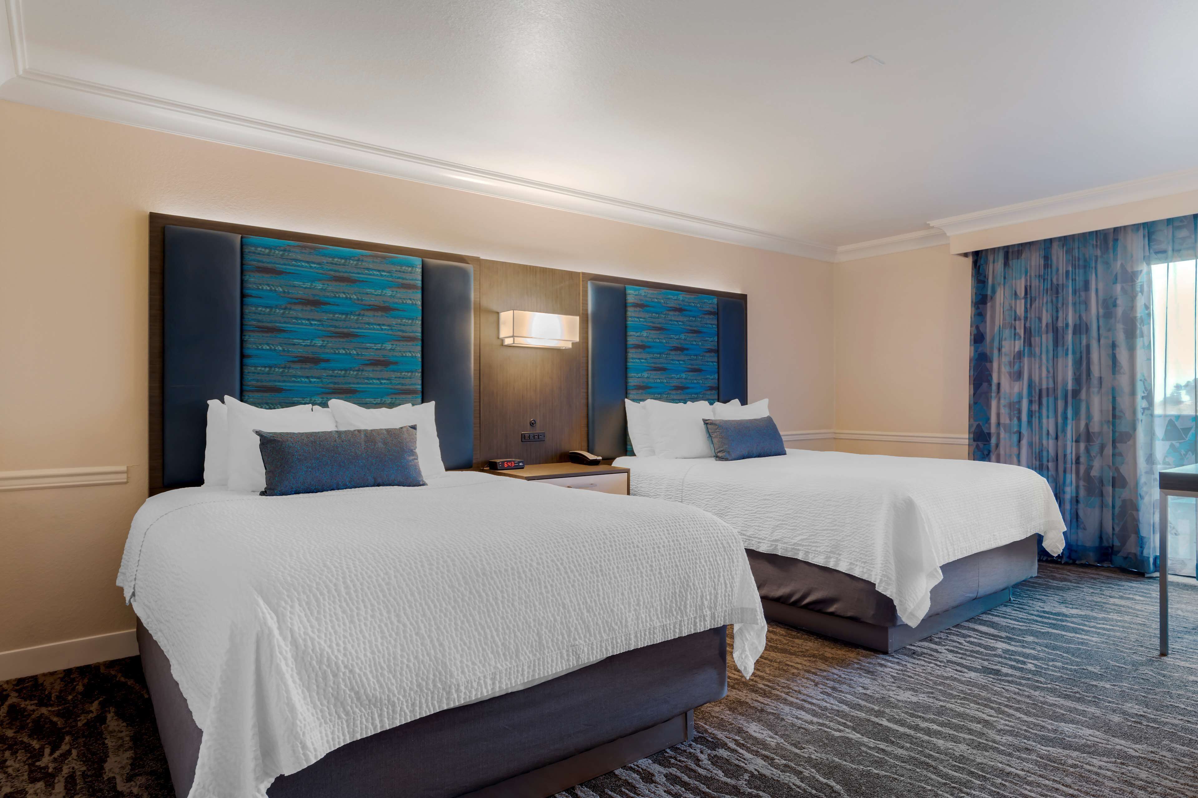 standard room, 2 queen beds, non smoking, refrigerator | desk, laptop workspace, iron/ironing board, free cots/infant beds