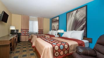 Room, 2 Queen Beds, Non Smoking (Ground Floor) | Individually decorated, individually furnished, laptop workspace