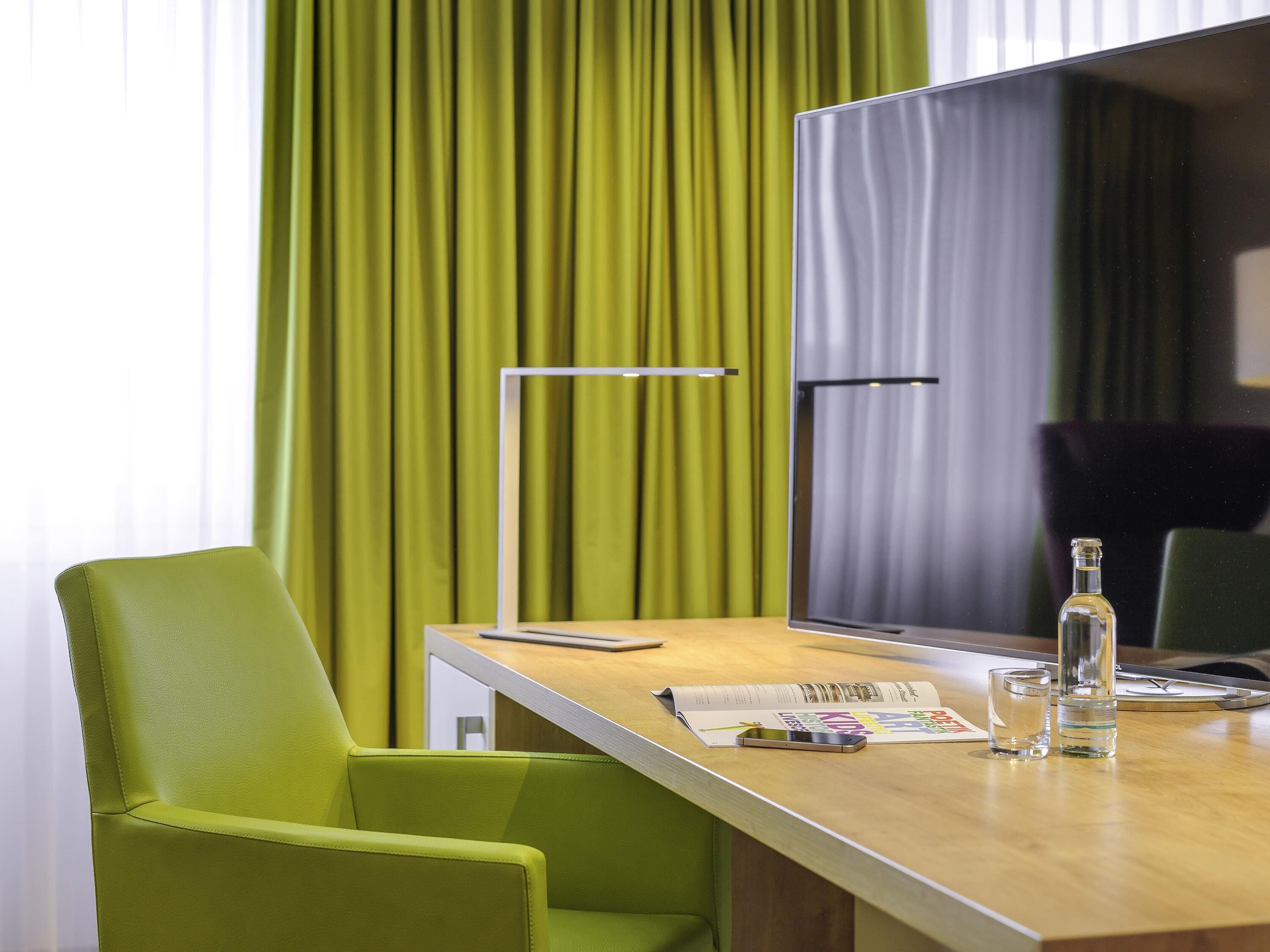 Minibar, in-room safe, desk, blackout curtains