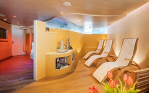 Sauna, hot stone massages, deep-tissue massages, reflexology