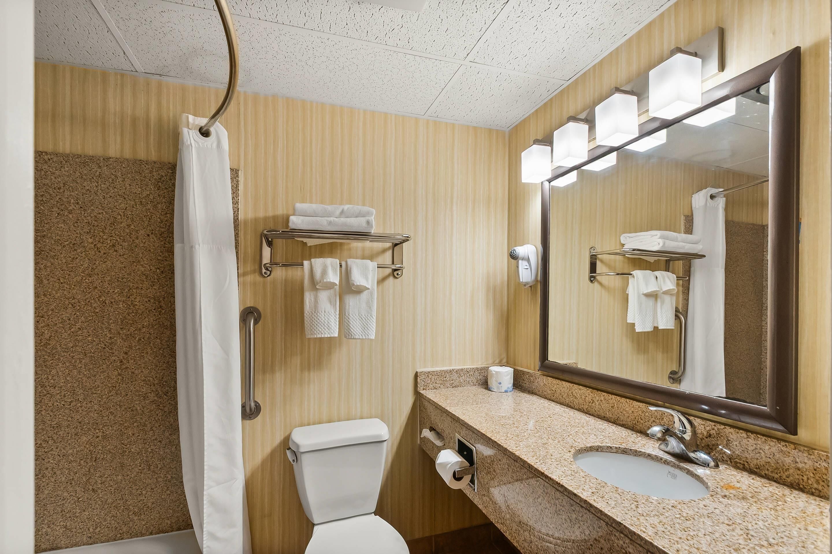 desk, blackout curtains, iron/ironing board, free cots/infant beds