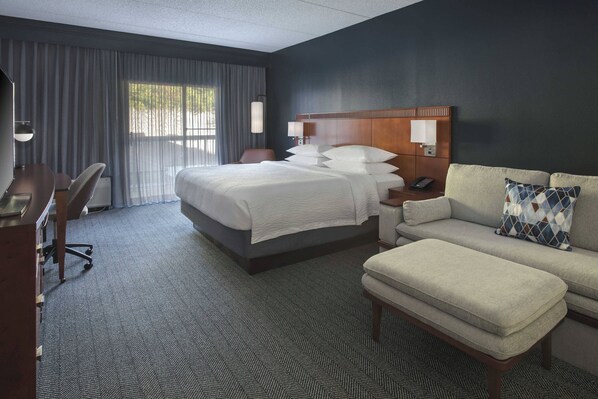 Room, 1 King Bed with Sofa bed, Non Smoking, Courtyard View | 1 bedroom, premium bedding, pillowtop beds, desk