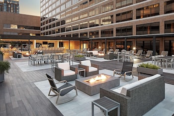 Patio, balcany or terrace at Hilton Houston Plaza/Medical Center