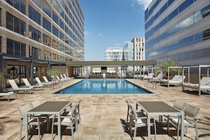 Outdoor pool, open 9 AM to 10 PM, free pool cabanas, pool loungers