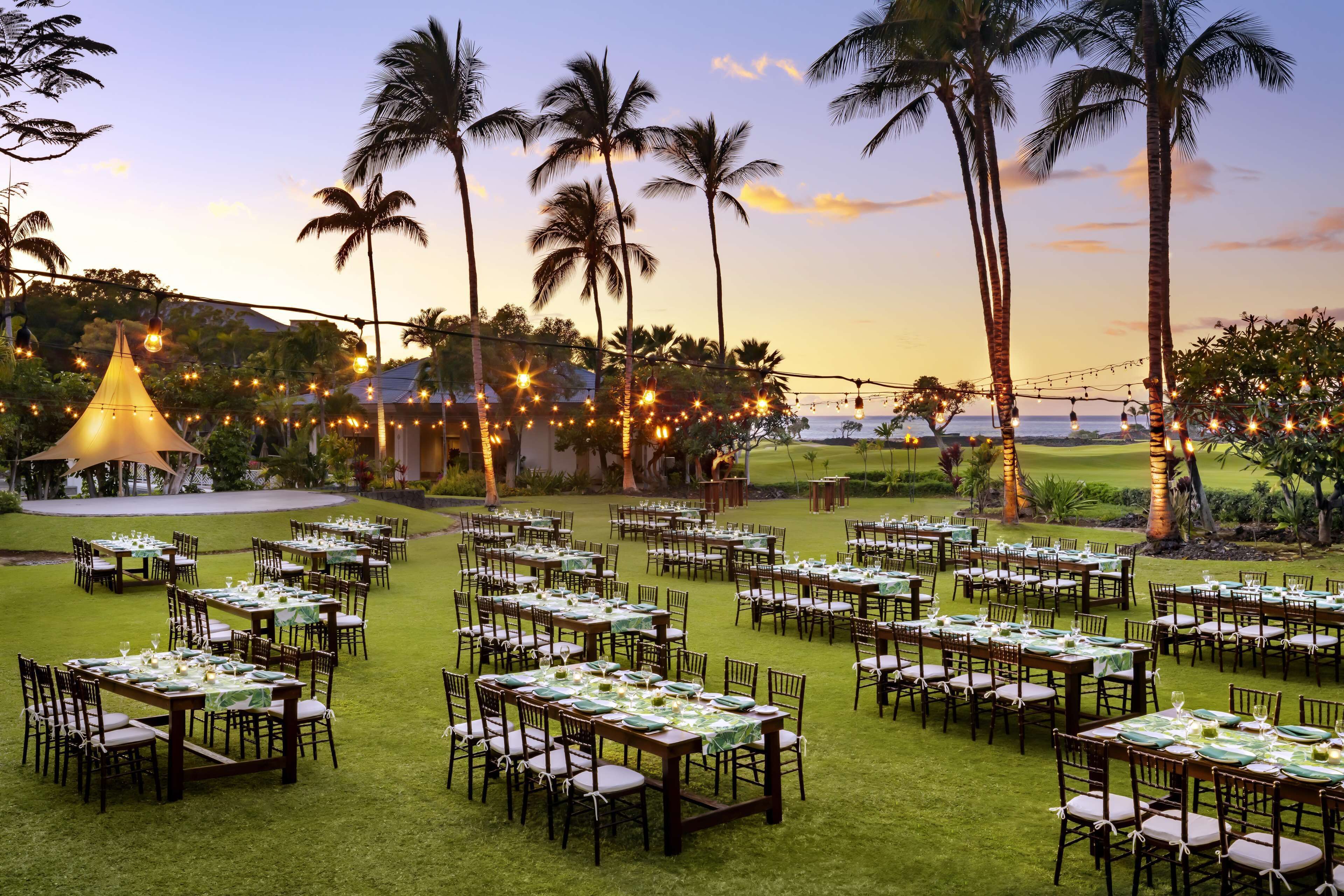 outdoor banquet area