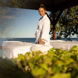 Sauna, steam room, body treatments, hot stone massages