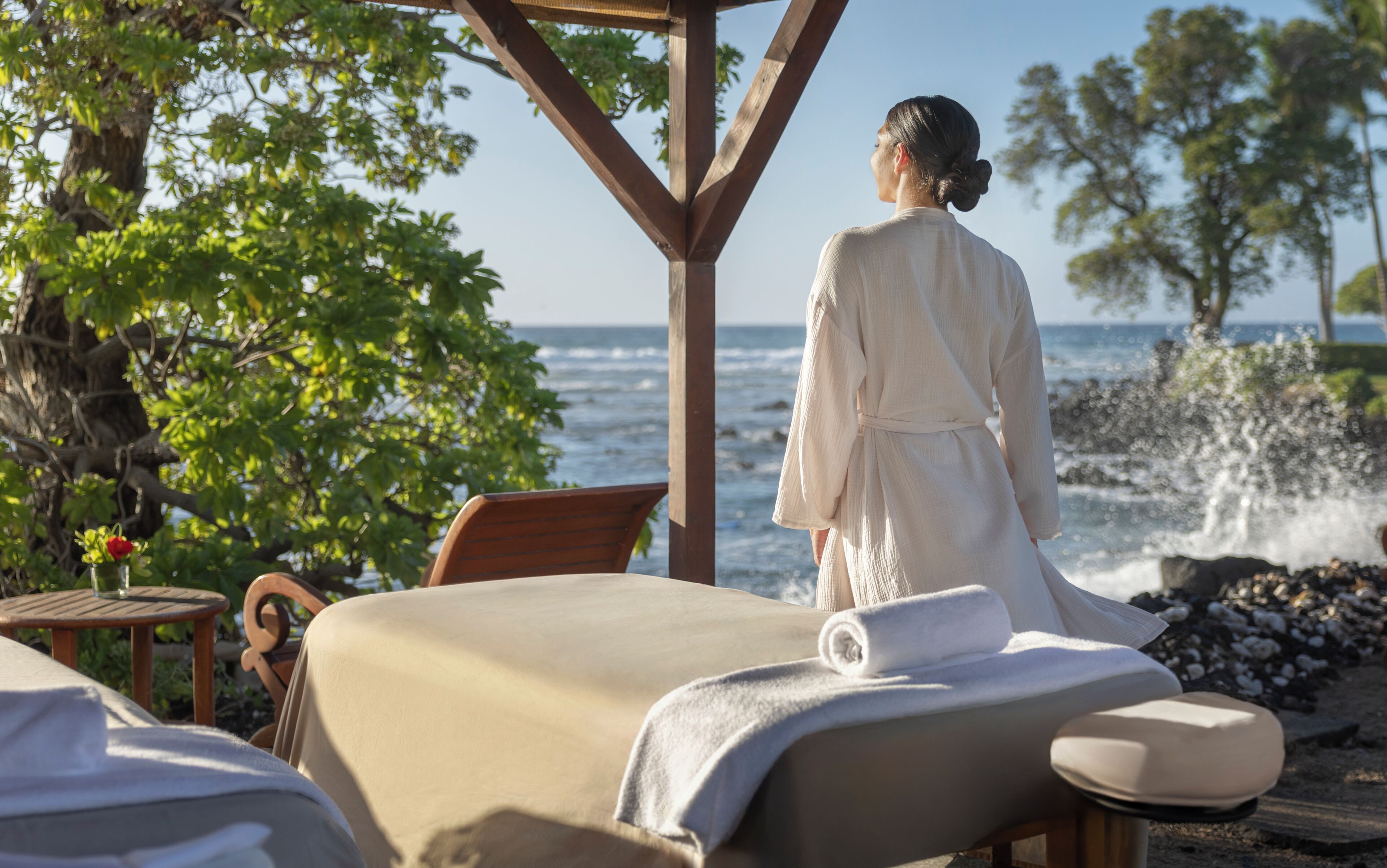 Sauna, steam room, body treatments, hot stone massages