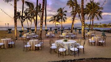 Outdoor banquet area