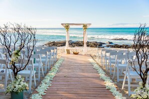 Outdoor wedding area