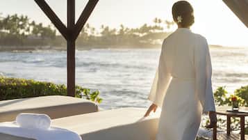 Badstue, dampbad, kroppsbehandlinger og massasje med varme steiner