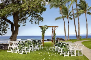 Outdoor wedding area