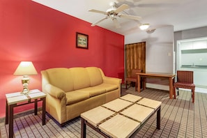 Desk, laptop workspace, rollaway beds, free WiFi