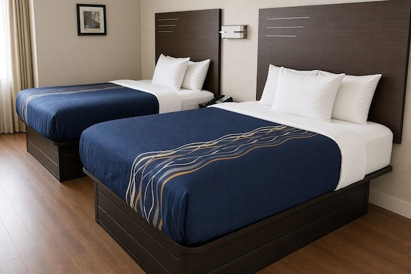 Standard Room, 2 Queen Beds | Iron/ironing board (on request), WiFi (free), alarm clocks, bed sheets