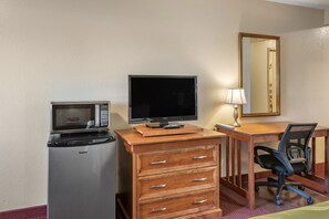 Room, 2 Queen Beds, Accessible, Non Smoking (Roll-In Shower) | Desk, laptop workspace, blackout drapes, iron/ironing board