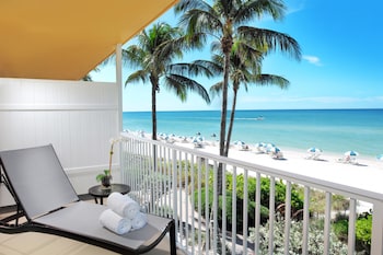 Hotel room view looking out at LaPlaya Beach & Golf Resort - A Noble House Resort