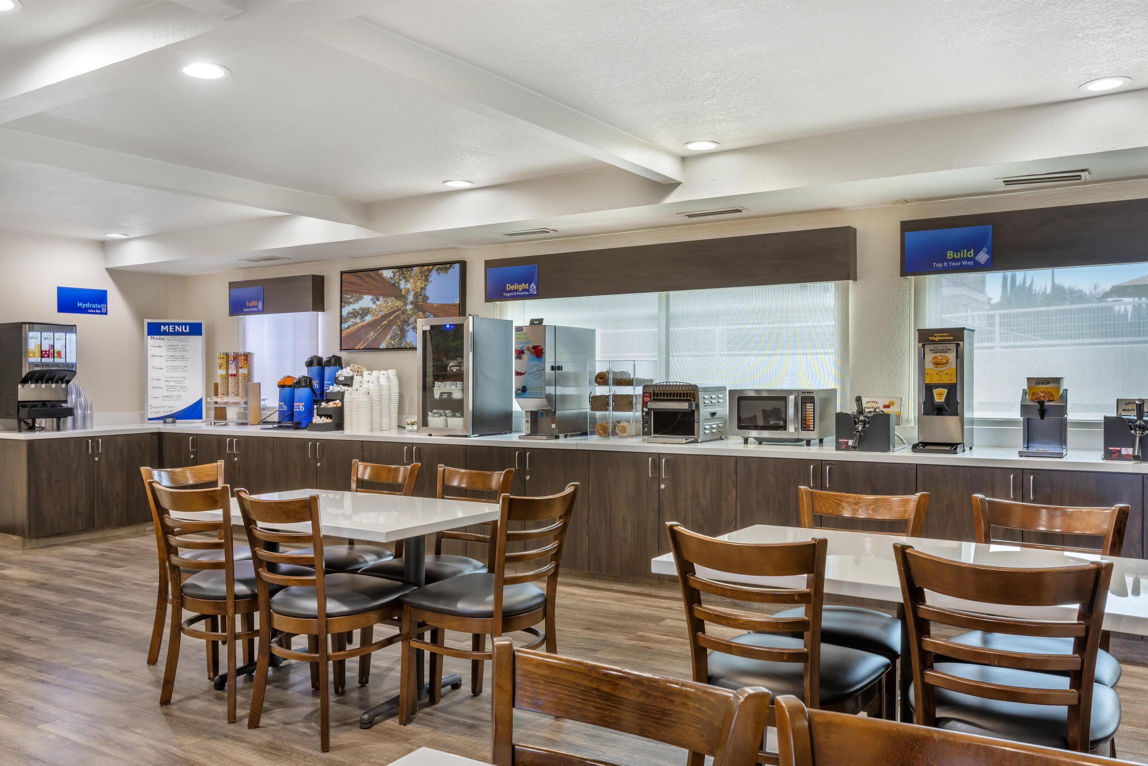 Free daily buffet breakfast