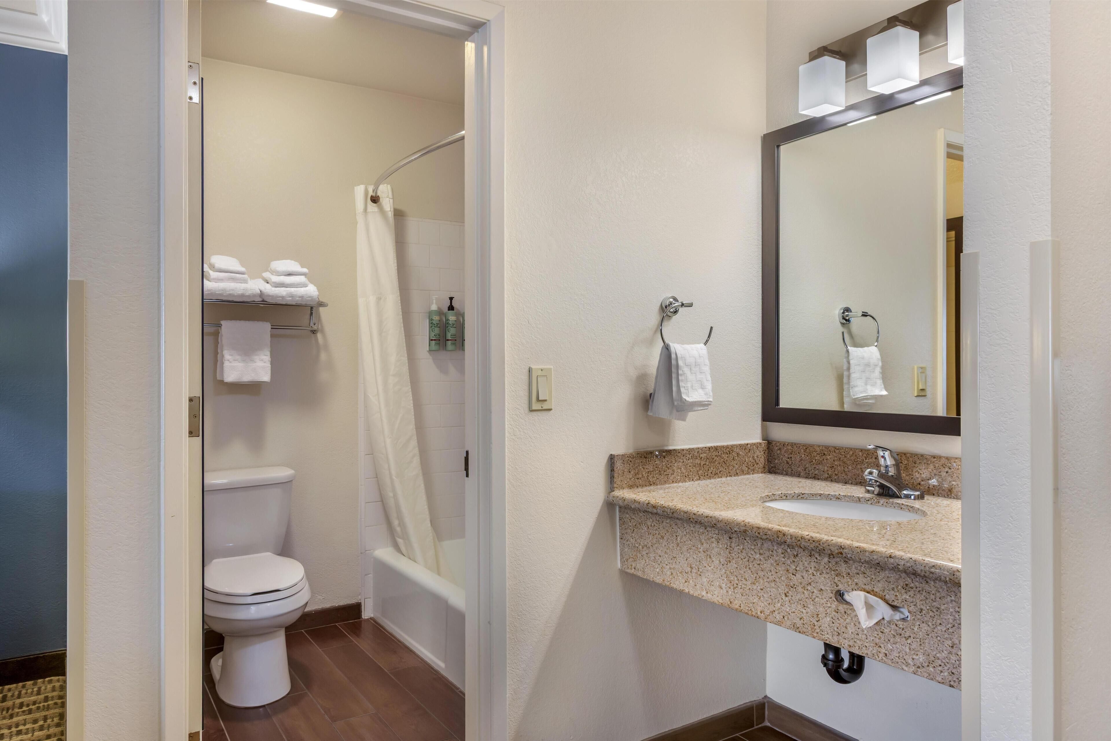 Standard Room, 1 King Bed, Non Smoking, Refrigerator & Microwave | Bathroom