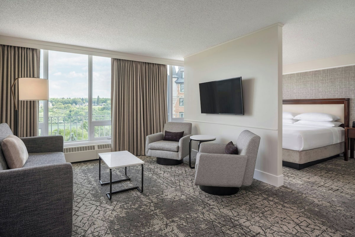 Suite Exécutive, 1 trÚs grand lit et 1 canapé-lit, vue fleuve | 1 chambre, literie de qualité supérieure, minibar
