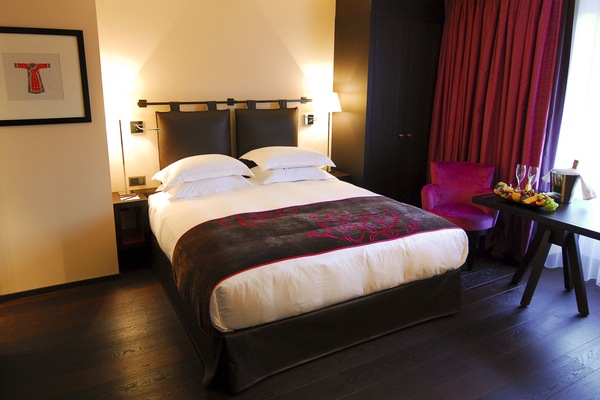 Deluxe Room, 1 Katil Raja (King) | Cadar Frette Itali, peralatan tempat tidur premium, bar mini