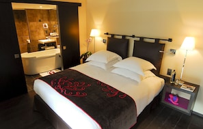 Draps italiens Frette, literie de qualité supérieure, minibar