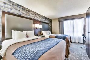 Desk, blackout curtains, iron/ironing board, free cots/infant beds