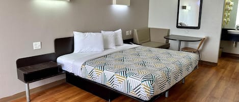 Blackout curtains, free WiFi, bed sheets