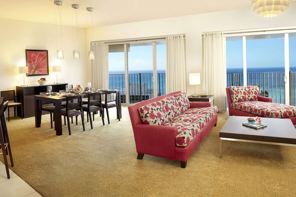 Premium Suite, 1 Bedroom, Ocean View | 1 bedroom, premium bedding, pillow-top beds, in-room safe