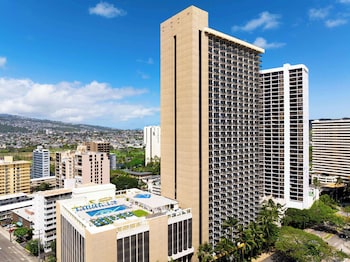 Hotel Exterior at Hilton Waikiki Beach Resort & Spa