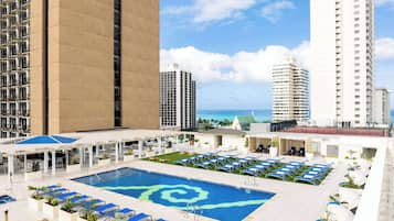 Outdoor pool, open 7:00 AM to 10:00 PM, cabanas (surcharge)