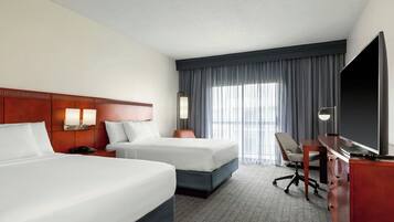 In-room safe, desk, laptop workspace, blackout drapes