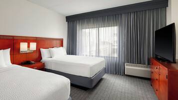 In-room safe, desk, laptop workspace, blackout drapes