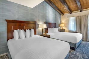 Standard Room, 2 Queen Beds, Refrigerator, Courtyard Area | Premium bedding, in-room safe, desk, laptop workspace