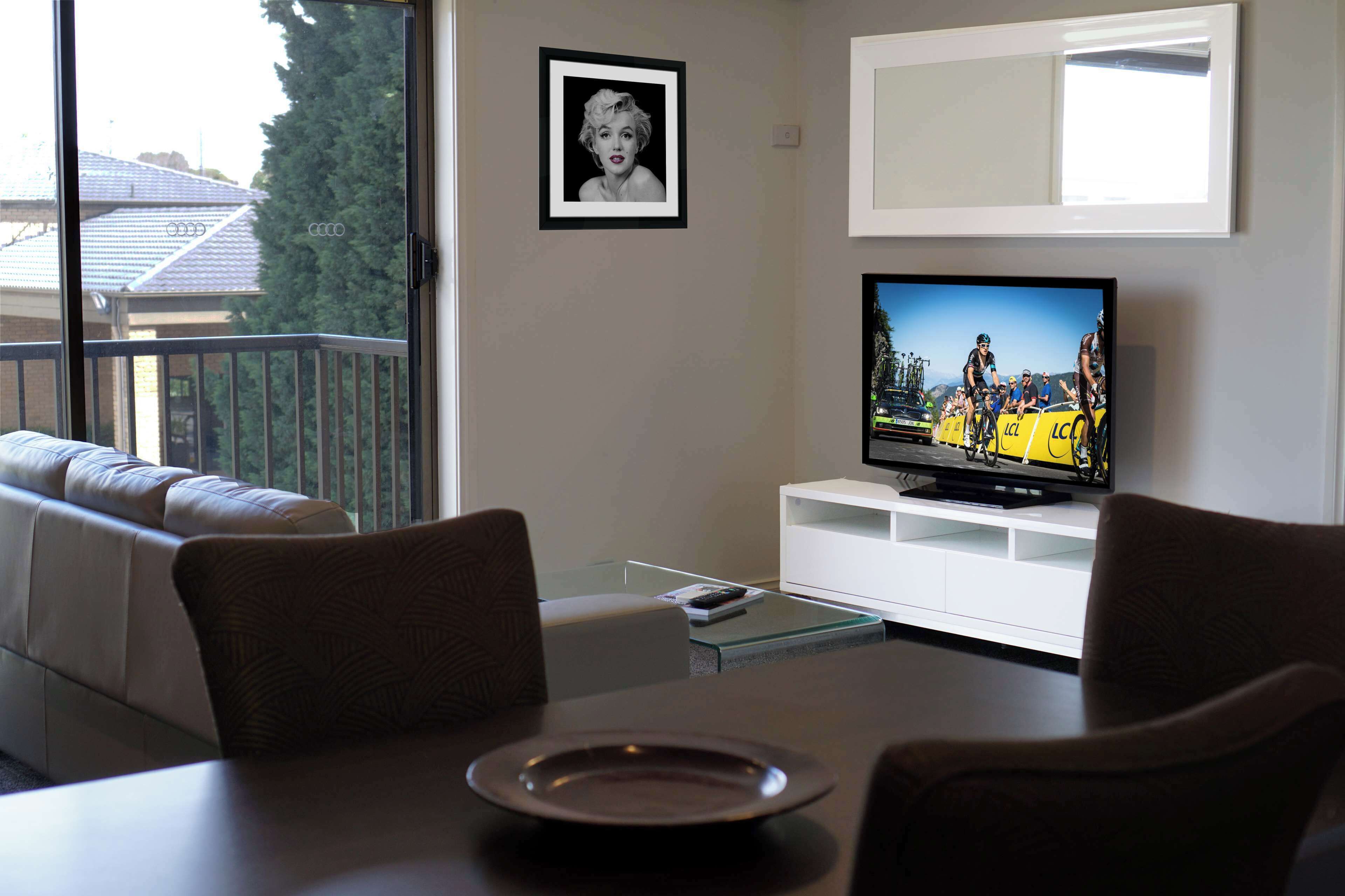 standard apartment, 1 queen bed, non smoking, balcony (living room) | desk, blackout curtains, soundproofing, iron/ironing board