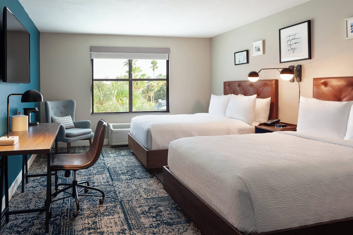 Traditional Room, 2 Double Beds, Non Smoking | Hypo-allergenic bedding, pillowtop beds, in-room safe, desk