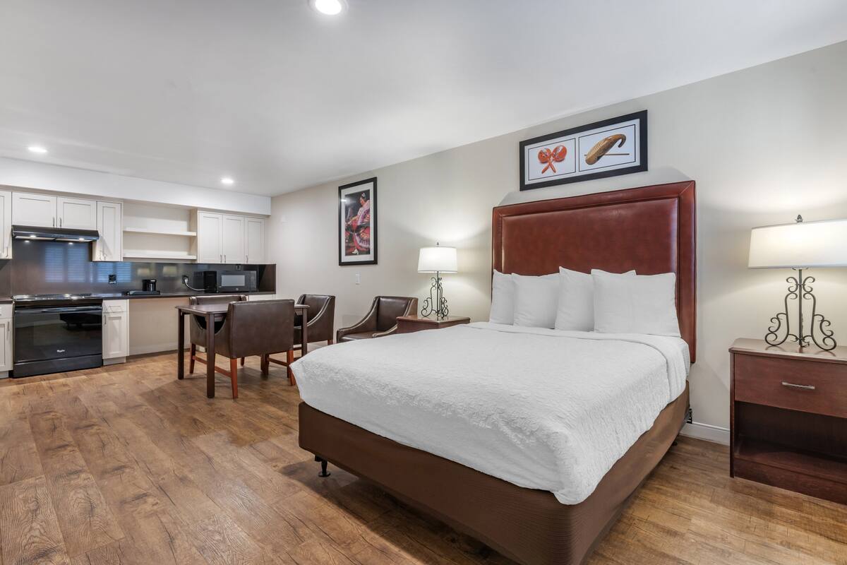 Room, 2 Queen Beds, Accessible, Kitchenette (with Sofabed) | Blackout drapes, iron/ironing board, cribs (surcharge), WiFi (free)
