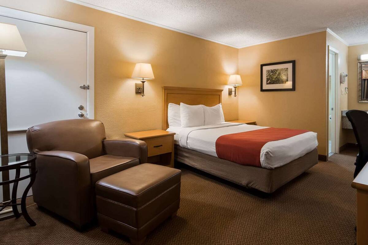 In-room safe, desk, laptop workspace, blackout curtains