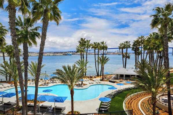3 outdoor pools, open 6:00 AM to 11:00 PM, pool cabanas (surcharge)