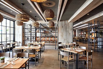 Breakfast, lunch, dinner served; American cuisine, pool views  at Coronado Island Marriott Resort & Spa