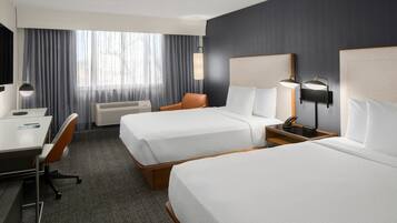 Room, 2 Queen Beds, Non Smoking | In-room safe, desk, iron/ironing board, free cribs/infant beds