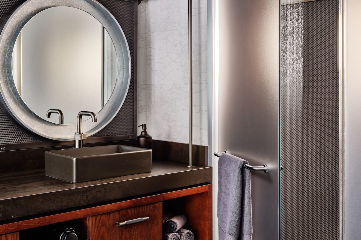 shower, free toiletries, hair dryer, bathrobes