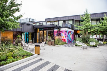 Hotel entrance at The Verb Hotel