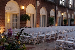 Outdoor wedding area